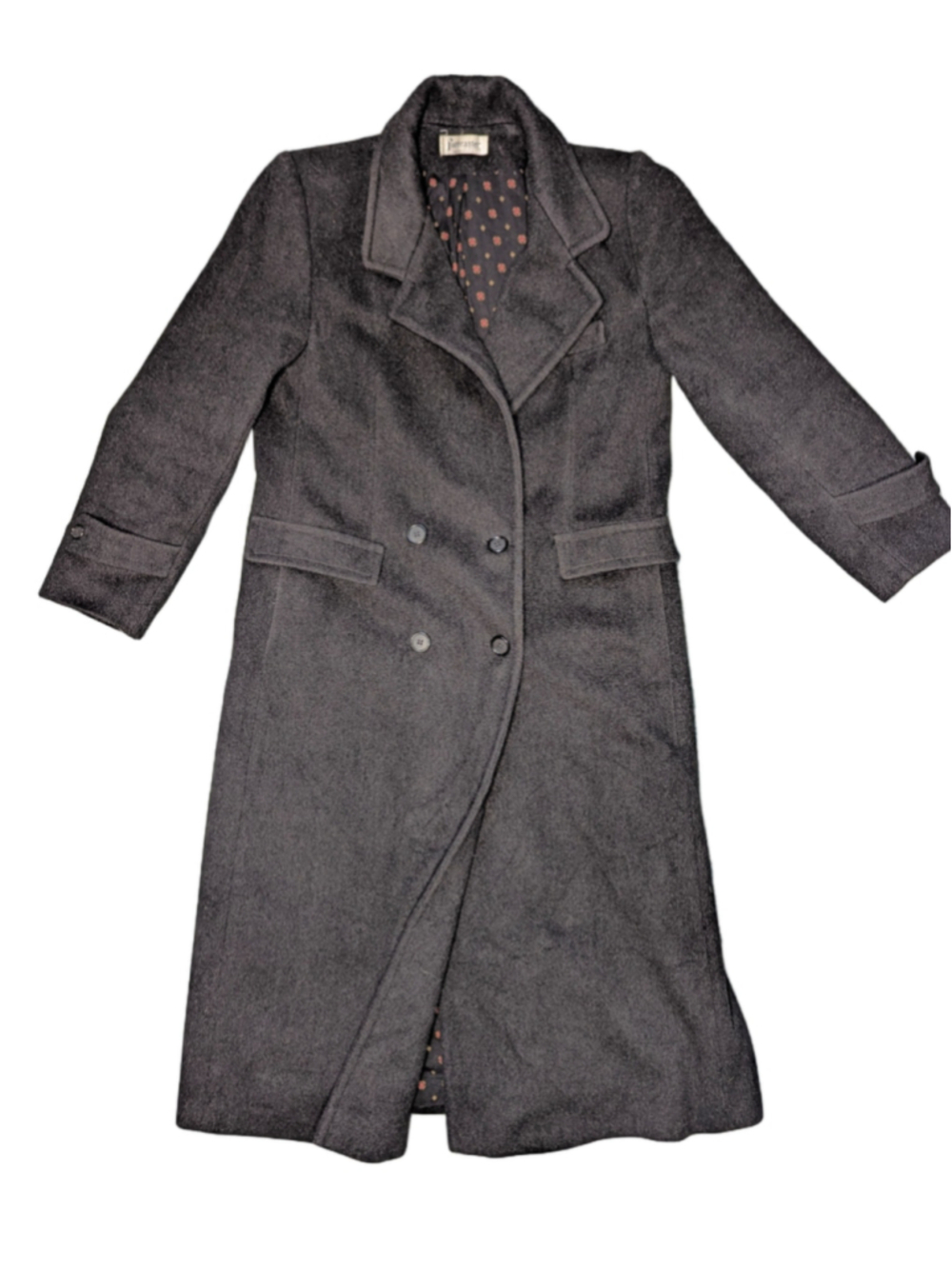 Vintage Forecaster of Boston 100% Pure Wool Double Breasted Long Trench Coat
